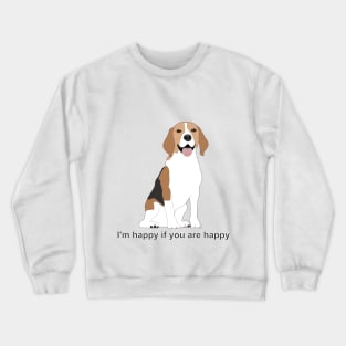 Beagle breed dog with open mouth Crewneck Sweatshirt